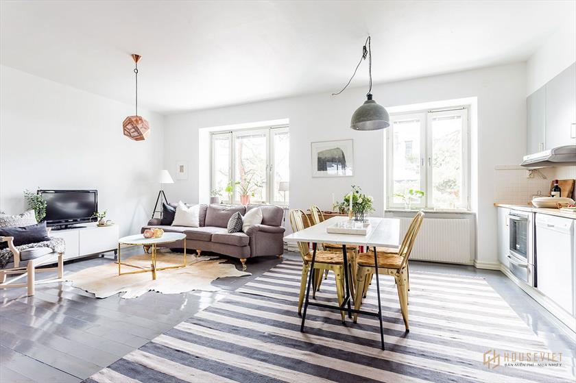 Mẫu thiết kế phòng khách đẹp và độc đáo với màu sắc hài hòa