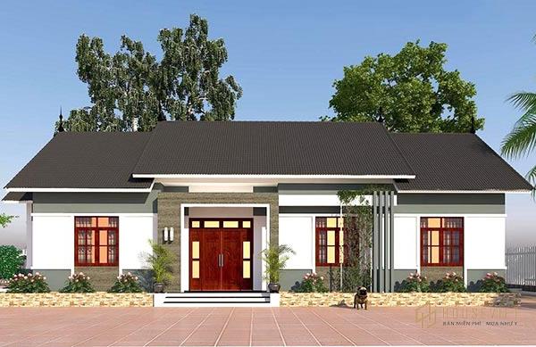 Mẫu nhà đẹp 3 gian với kiến trúc độc đáo, trang trí ngoại thất ấn tượng