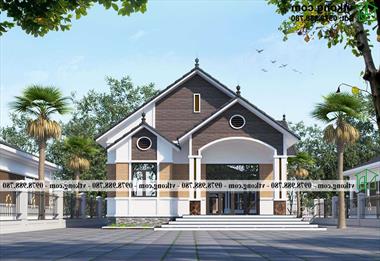 Mẫu nhà cấp 4 mái thái 9x18m 4 phòng ngủ tại Hải Dương NC4154