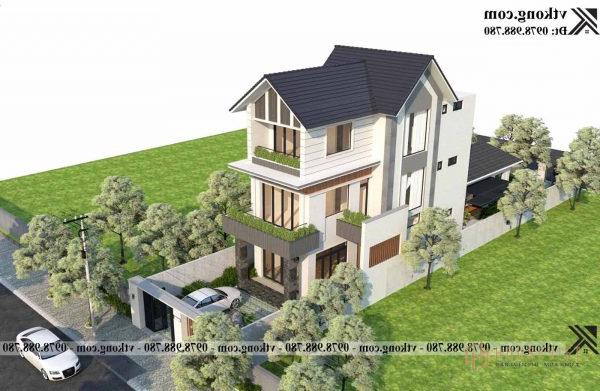 Toàn cảnh mặt tiền mẫu nhà ống 3 tầng 6x14m hiện đại sang trọng