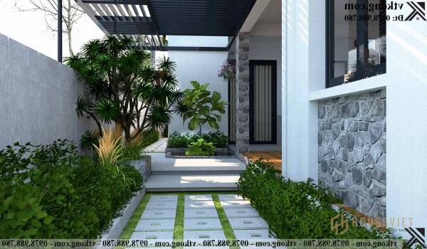 Toàn cảnh mặt tiền mẫu nhà ống 3 tầng 6x14m hiện đại sang trọng