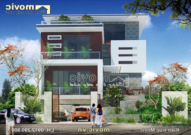 Biệt thự 4 tầng hiện đại đẹp (MB1526)
