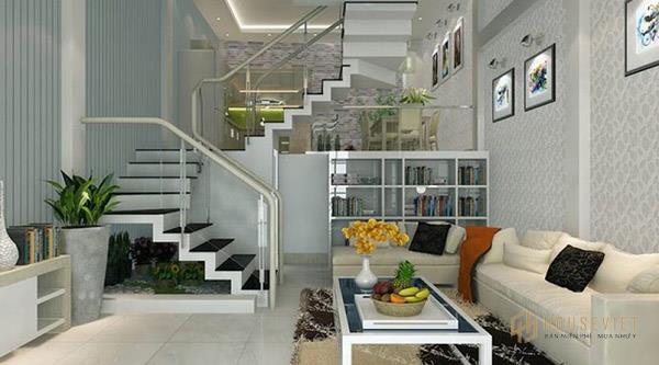 Không gian nhà cấp 4 với kết cấu độc đáo, ấn tượng với việc xuất hiện phần tầng trung gian