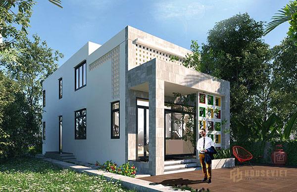 Trụ cột ở hiên nhà tạo nên sự chắc chắn, vững mạnh
