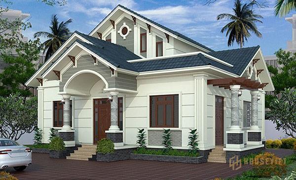 Nhà cấp 4 có gác lửng sử dụng 2 mặt tiền nhằm gia tăng hiệu quả thẩm mỹ