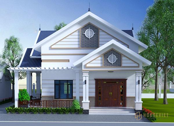 Tiểu cảnh xung quanh hài hòa với kiến trúc nhà cấp 4