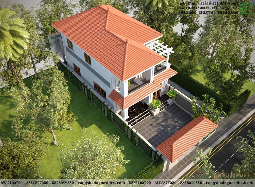 Biệt thự liền kề rộng rãi nhìn từ trên xuống NDBT2T94 Ngôi nhà rộng rãi nhìn từ trên cao