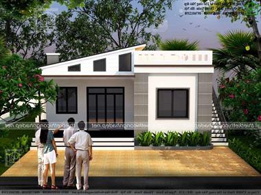 Mẫu nhà cấp 4 khoảng 300 triệu diện tích 10x10m NC462