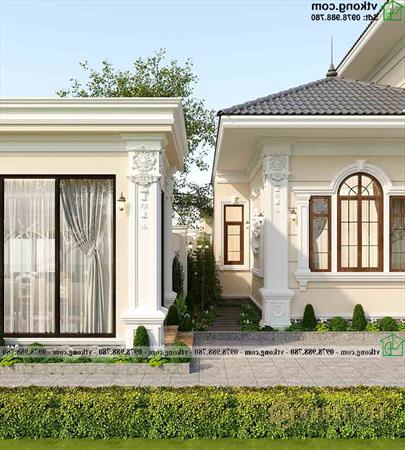 Mẫu Nhà 1 Tầng Tân Cổ Điển 14x10m Hấp Dẫn Tại Hà Nội Bt1t86