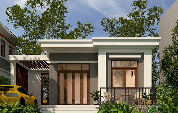 Khung cửa lớn giúp căn nhà gần gũi, hòa hợp với thiên nhiên