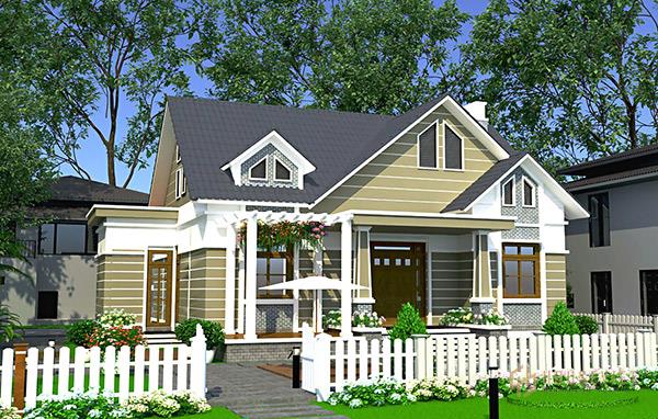 Màu sắc mái thái đẹp, đa dạng giúp căn nhà cấp 4 trở nên sang trọng, hiện đại
