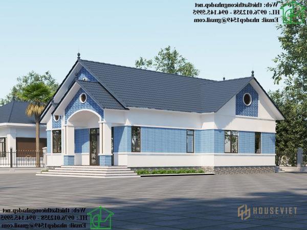 Mẫu nhà cấp 4 có 4 phòng ngủ đẹp NDNC486