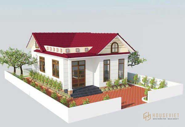 Mẫu nhà cấp 4 mặt tiền 6m mái thái