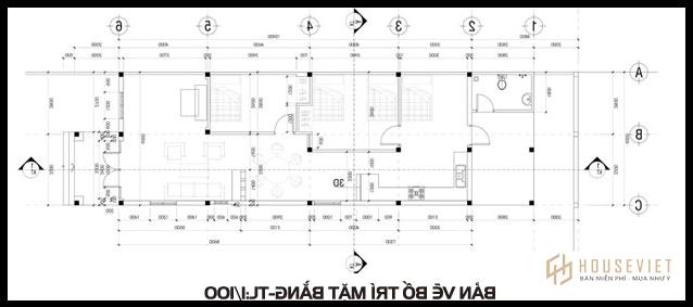 Mẫu thiết kế nhà cấp 4 ngang 6m dài 16m.