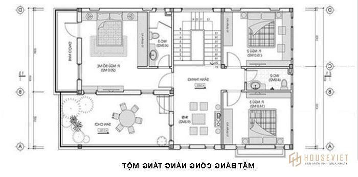 Mặt bằng công năng tầng 2