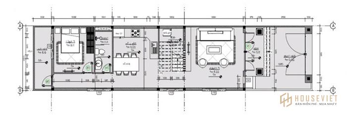 mẫu nhà ống 2 tầng 5x23m