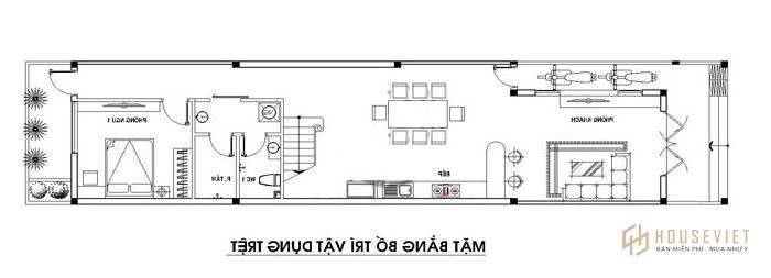 mẫu nhà ống 2 tầng 5x23m