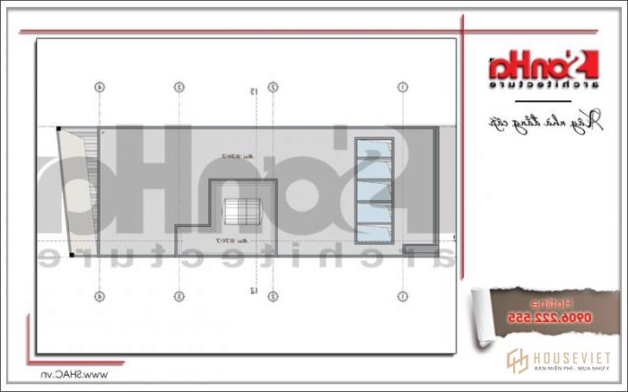 Mặt bằng công năng mẫu thiết kế nhà phố 3 tầng đẹp hiện đại tại sài gòn sh gật 0161