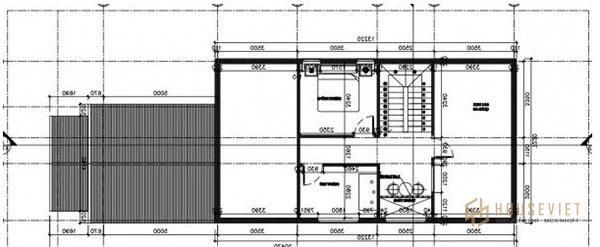 Mẫu nhà cấp 4 gác lửng 3 phòng ngủ