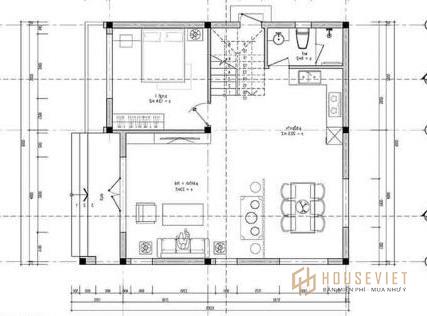 Mẫu nhà cấp 4 gác lửng 3 phòng ngủ