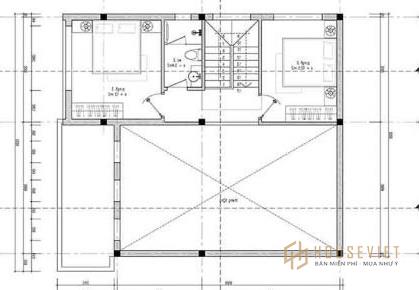 Mẫu nhà cấp 4 gác lửng 3 phòng ngủ