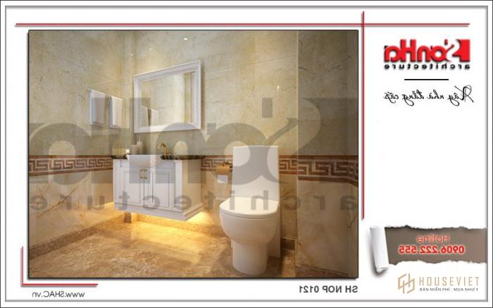 Mẫu thiết kế nội thất nhà phố kiểu Pháp wc sh nop 0121