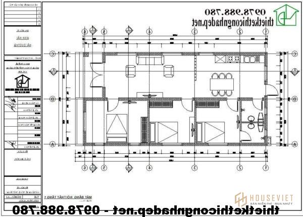 Phương án nội thất nhà cấp 4 mái thái NDNC425