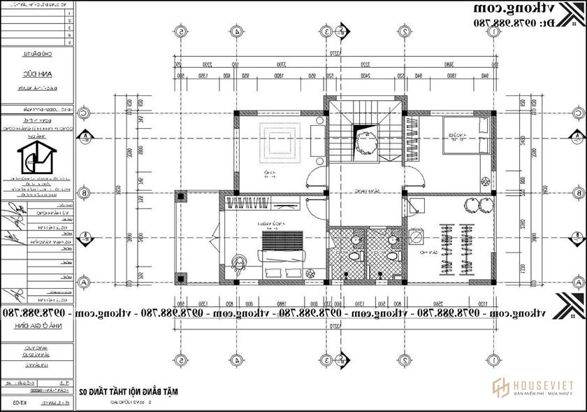 Tầng 2 mẫu biệt thự BT2T112