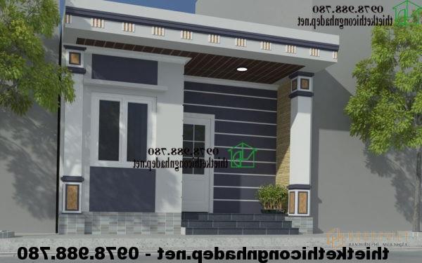 Nhà cấp 4 100m2 mái bằng có gác lửng đẹp NDNC427