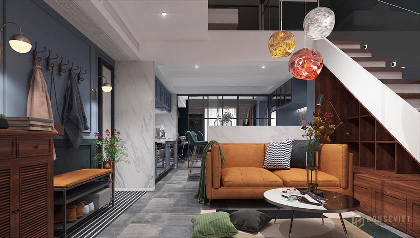 Mẫu thiết kế nội thất nhà cấp 4 có gác lửng 4x10m đẹp NDNC4168