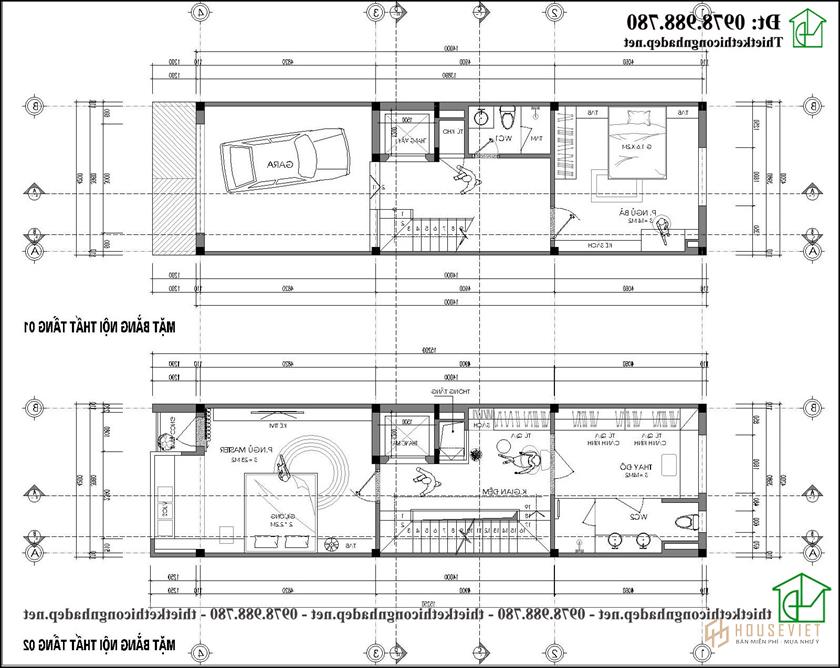 Thiết Kế Nhà Phố 3 Tầng 1 tum 4x14m Tại Hà Nội Ndnp4t13