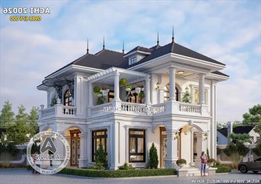 Mẫu biệt thự mái thái 2 tầng đẹp tại Hải Phòng - ACHI 20026