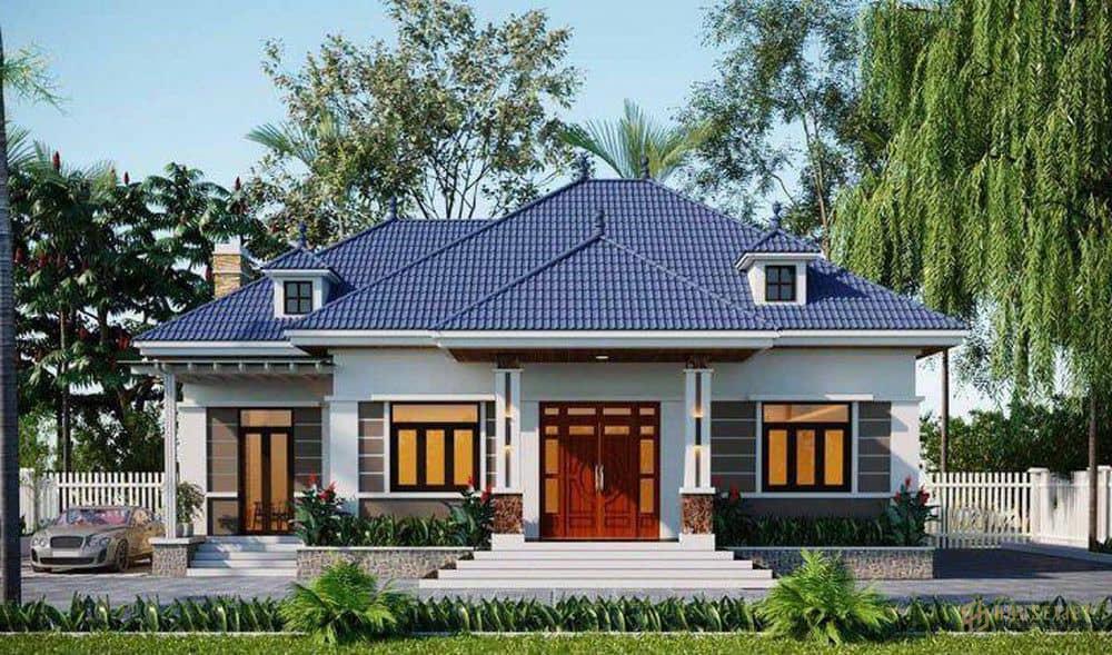 Mẫu Nhà Cấp 4 120m2 3 Phòng Ngủ 1 Phòng Thờ Đẹp Nhất Năm T05/2022