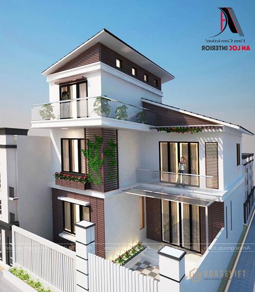 Mẫu thiết kế biệt thự 3 tầng hiện đại diện tích 90m2