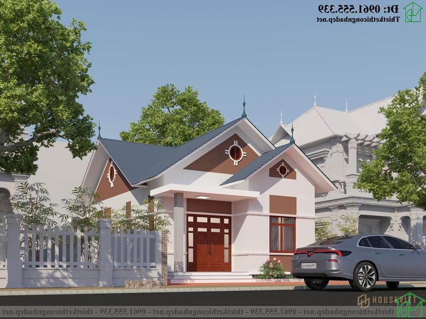 Hình ảnh 3D mặt tiền nhà cấp 4 NDNC4169