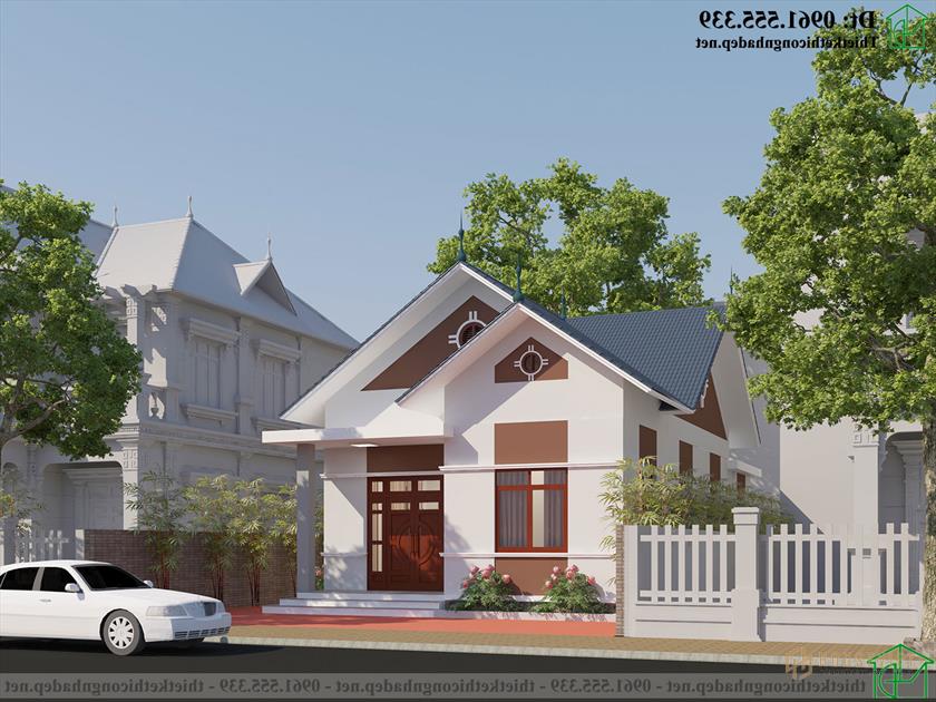 Xây nhà cấp 4 mái thái đẹp NDNC4168