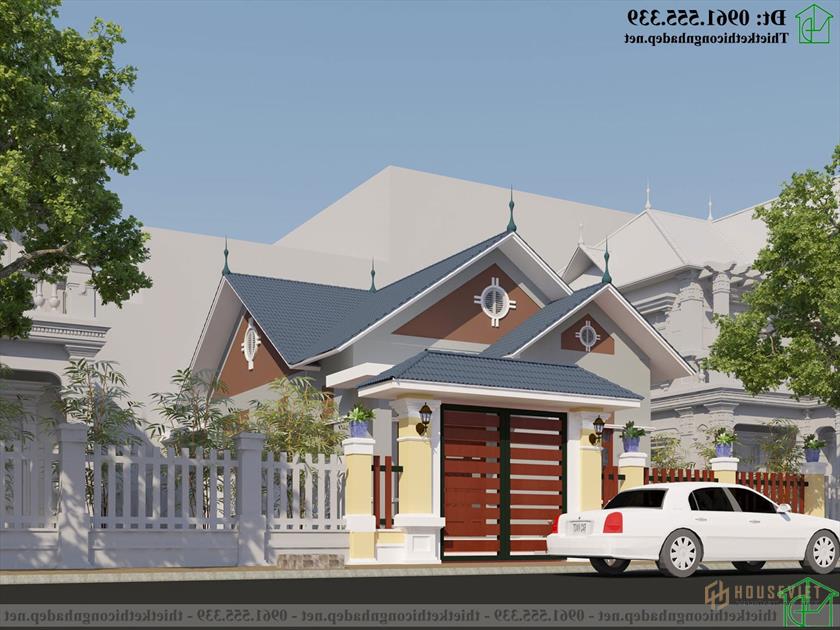 Tư vấn thiết kế nhà cấp 4 mái thái đẹp NDNC4168