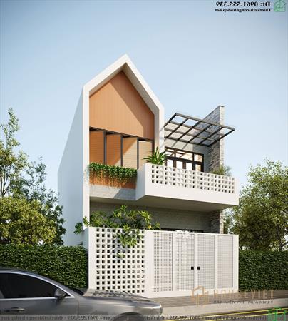 Mẫu thiết kế nhà phố 2 tầng mái thái hiện đại tại Quảng Ninh NDNP2T30