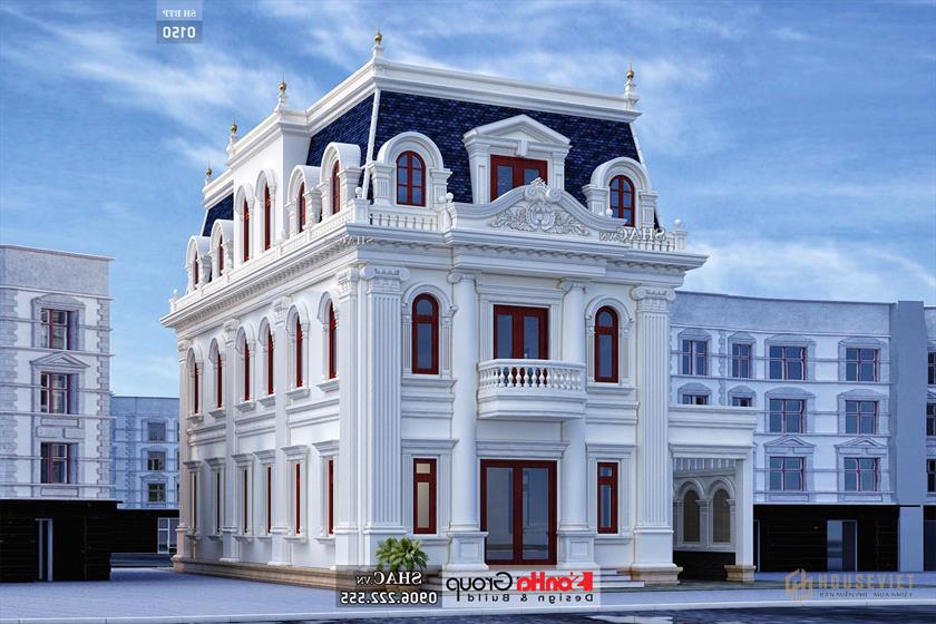 Biệt thự tân cổ điển 3 tầng 12m x 20m tại An Giang - SH BTP 0150 1 Biệt thự 3 tầng tân cổ điển 12m x 20m