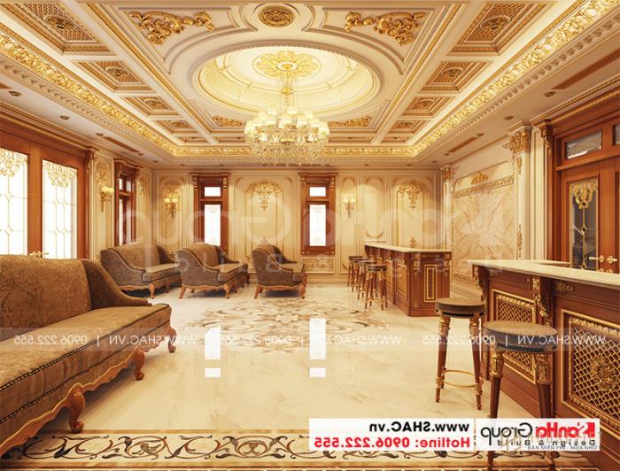 Biệt thự tân cổ điển 3 tầng 12m x 20m tại An Giang - SH BTP 0150 52 Không gian văn phòng biệt thự 0150