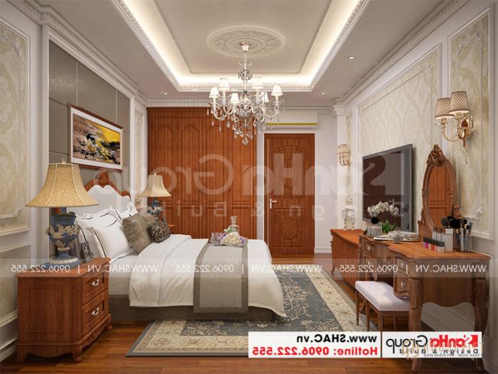 Biệt thự tân cổ điển 3 tầng 12m x 20m tại An Giang - SH BTP 0150 58 Trang trí phòng ngủ thoải mái
