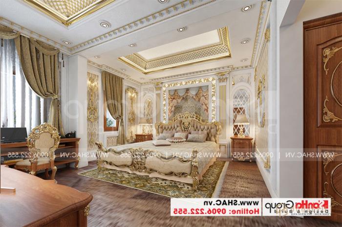 Biệt thự tân cổ điển 3 tầng 12m x 20m tại An Giang - SH BTP 0150 59 Phòng ngủ sang trọng đẳng cấp