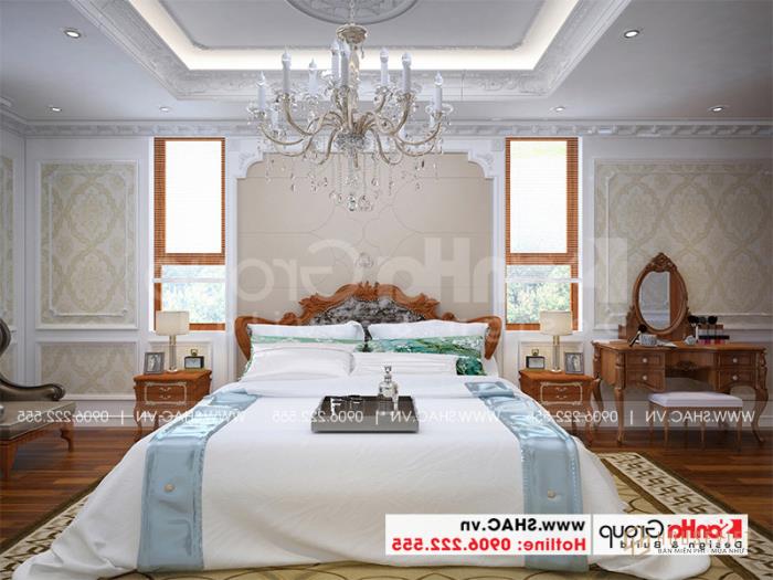 Biệt thự tân cổ điển 3 tầng 12m x 20m tại An Giang - SH BTP 0150 60 Cách bố trí phòng ngủ của biệt thự