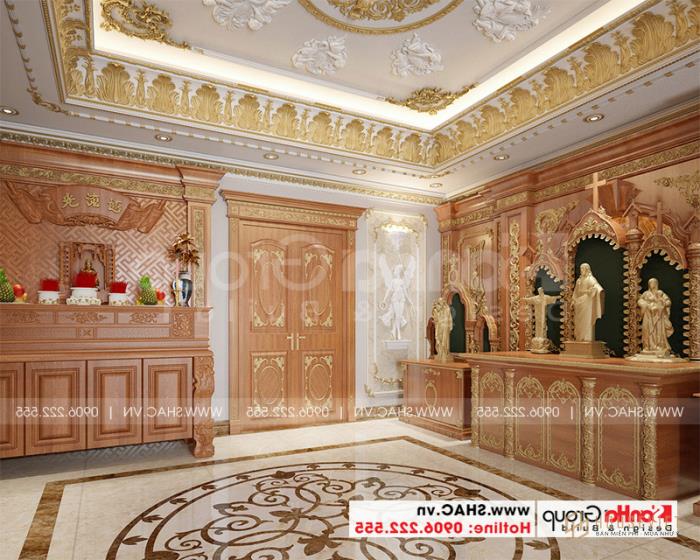 Biệt thự tân cổ điển 3 tầng 12m x 20m tại An Giang - SH BTP 0150 67 Phòng thờ truyền thống, thờ cúng tôn giáo