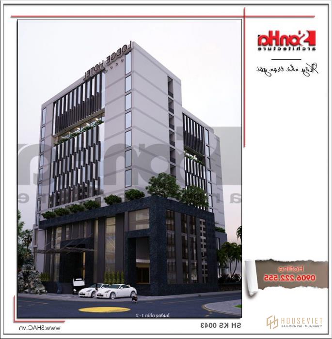 Mẫu khách sạn đẹp hiện đại thiết kế tiêu chuẩn 4 sao tại Phú Quốc (Kiên Giang) - SH KS 0043 26 2 mẫu thiết kế kiến trúc khách sạn đẹp sang trọng tại Phú Quốc sh ks 0043