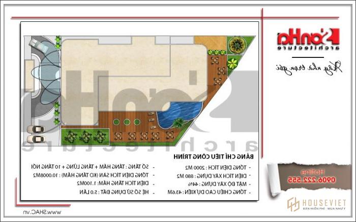 Mẫu khách sạn đẹp hiện đại thiết kế tiêu chuẩn 4 sao tại Phú Quốc (Kiên Giang) - SH KS 0043 28 5 mặt bằng tổng thể của dự án khách sạn Phú Quốc sh ks 0043