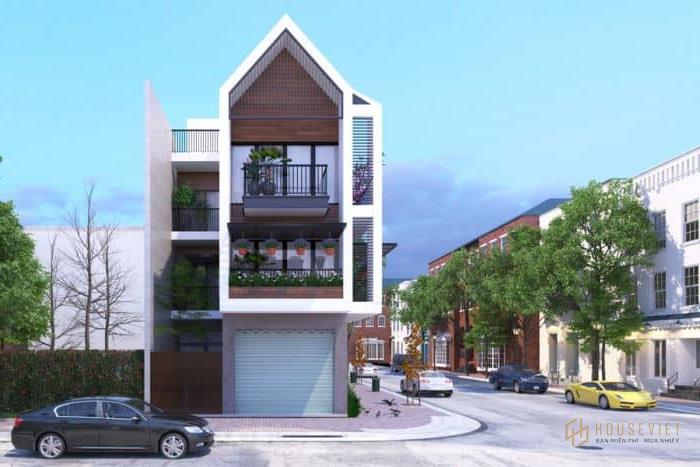 nhà 1 trệt 3 lầu mái thái