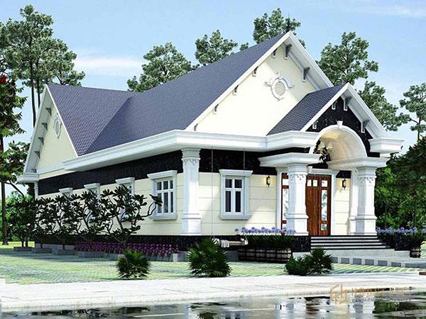 Mẫu biệt thự 1 tầng tân cổ điển đẹp thu hút mọi ánh nhìn