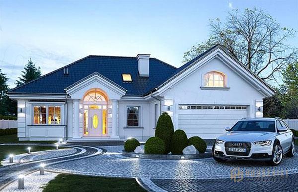 Mẫu thiết kế nhà biệt thự 1 tầng mái Thái kiểu Pháp tạo nên môi trường sống ấn tượng