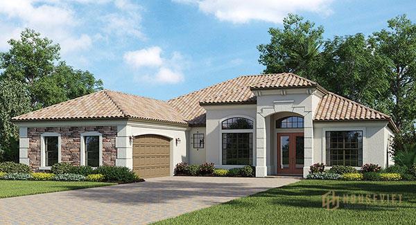 Mẫu thiết kế biệt thự 1 tầng kiểu Pháp mới lạ, có sức hút mãnh liệt